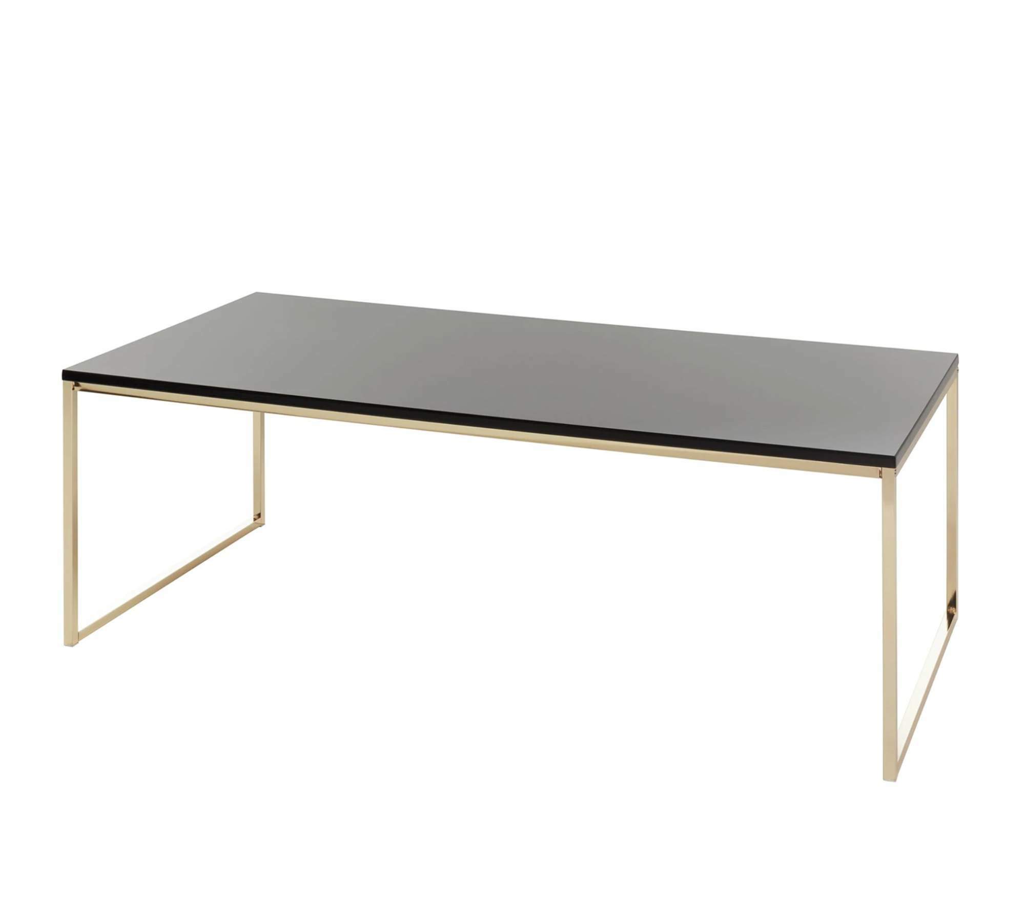 Couchtisch Holz Metall Schwarz Gold 0