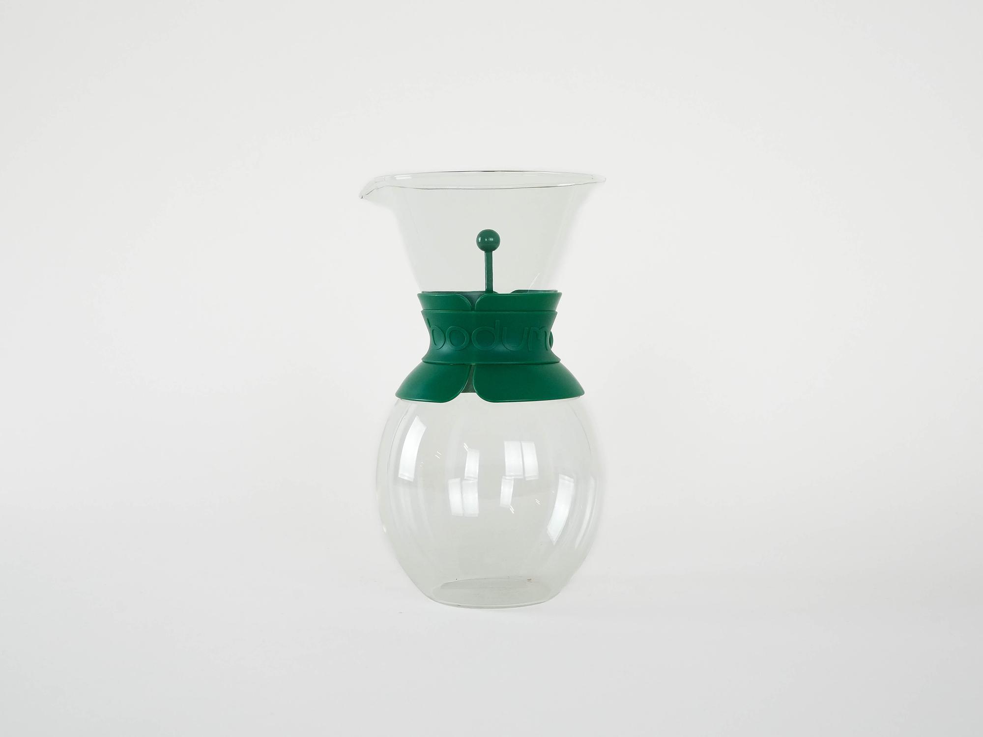 Coffee pot Glass Transparent Green 1980s 2