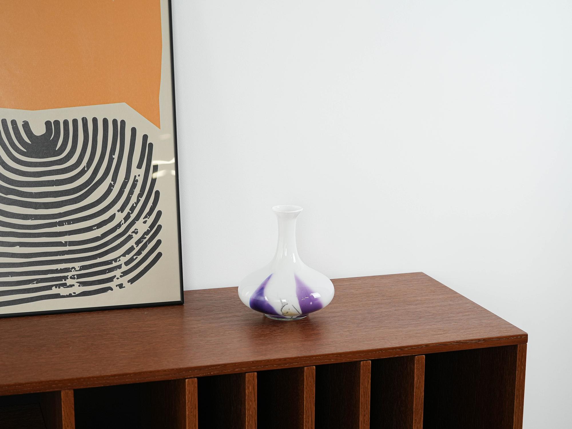 Glass vase 1970s 1