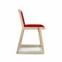 2x Roxanne Chair Wood Textile Red 1