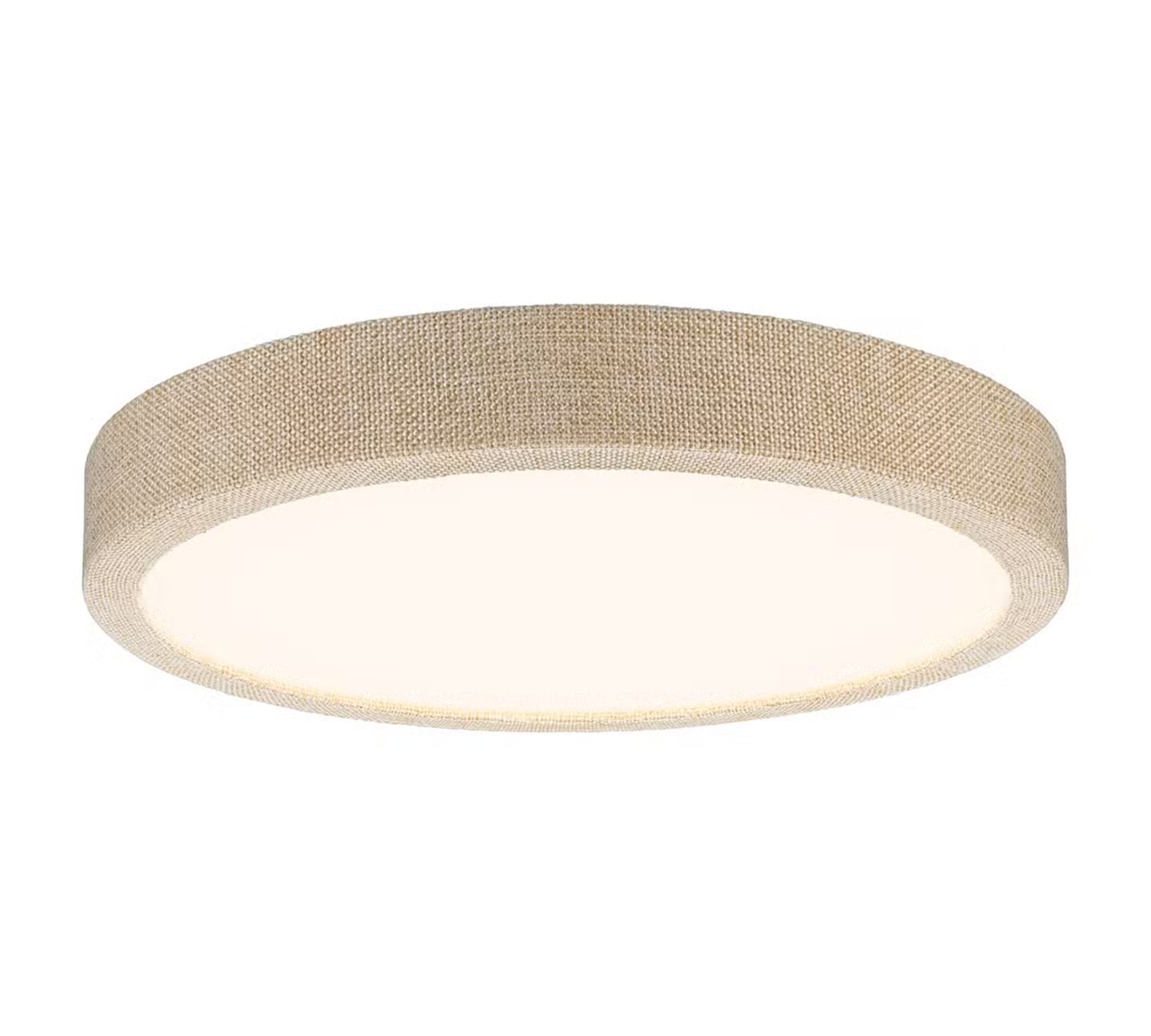 LED-Deckenleuchte Kunststoff Textil Beige 0