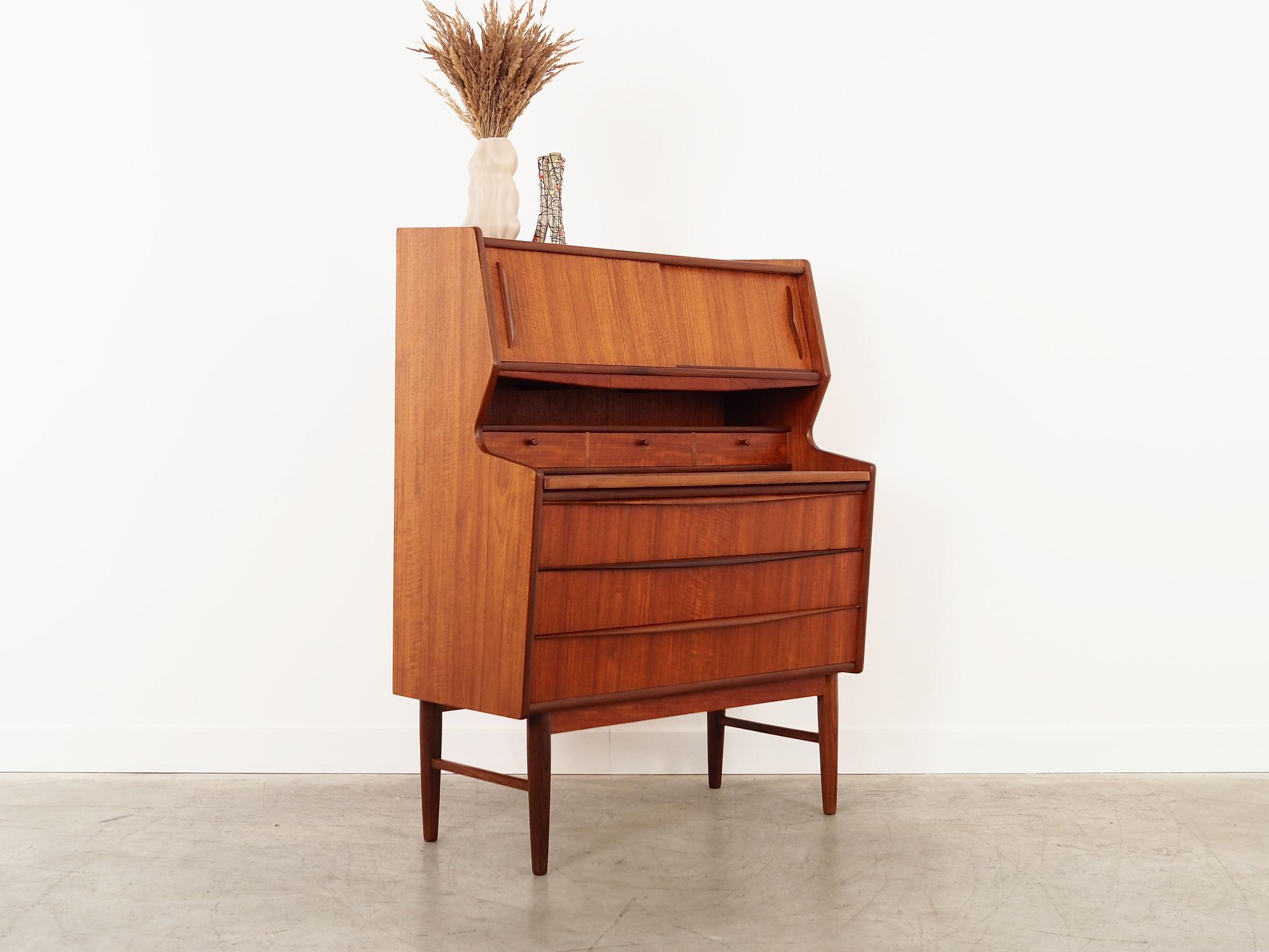 Secretary Teak wood 1970s 6
