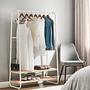 Coat rack Websterville metal oak decor white 2