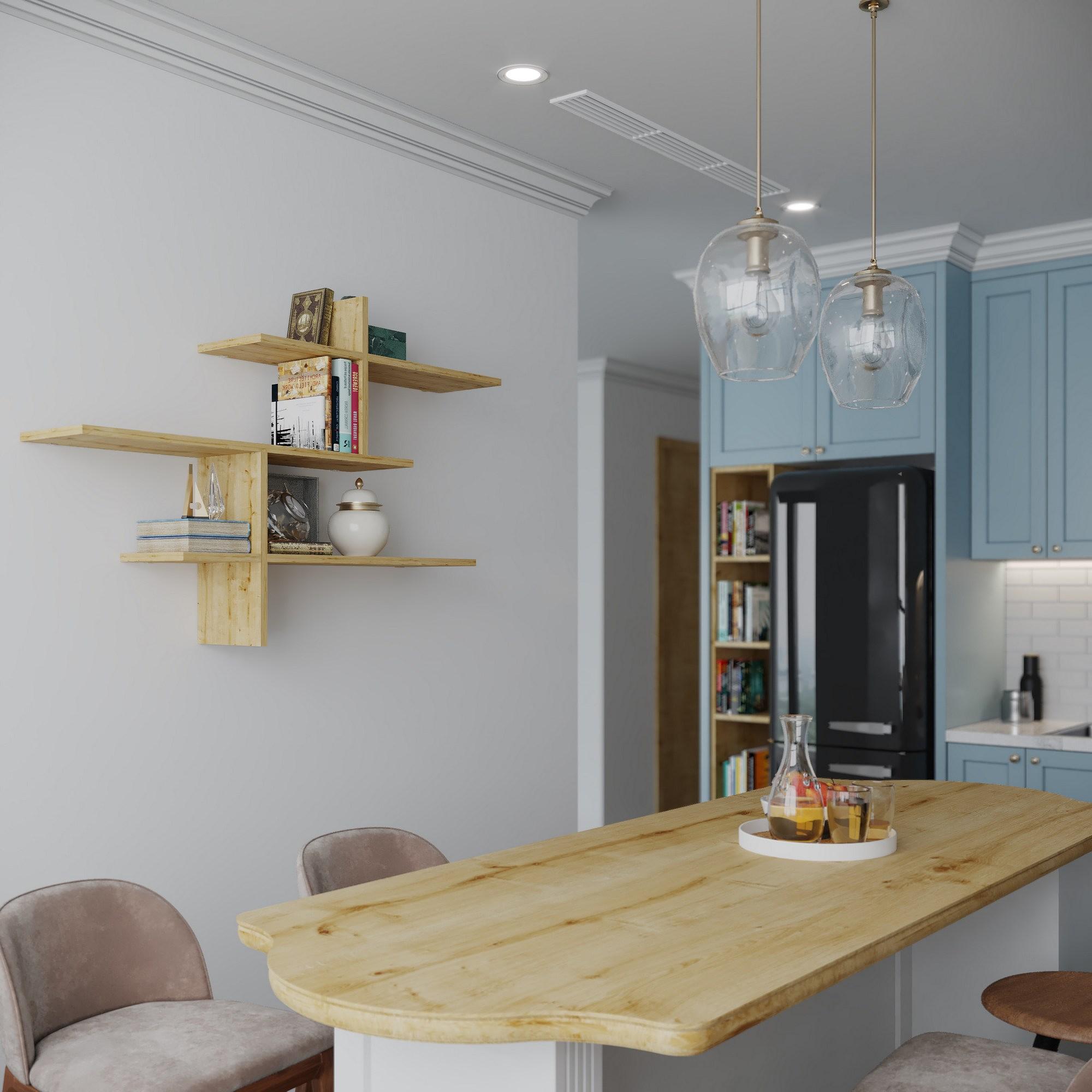 Leo wall shelf wood veneer 2