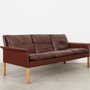 Sofa Leather Brown 1960s 4