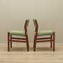 2x Vintage Stuhl Teakholz Textil Grün 1970er Jahre 2