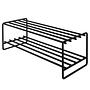 Red Living Shoe Rack Opp Metal Black 70 x 27 x 29 cm 0