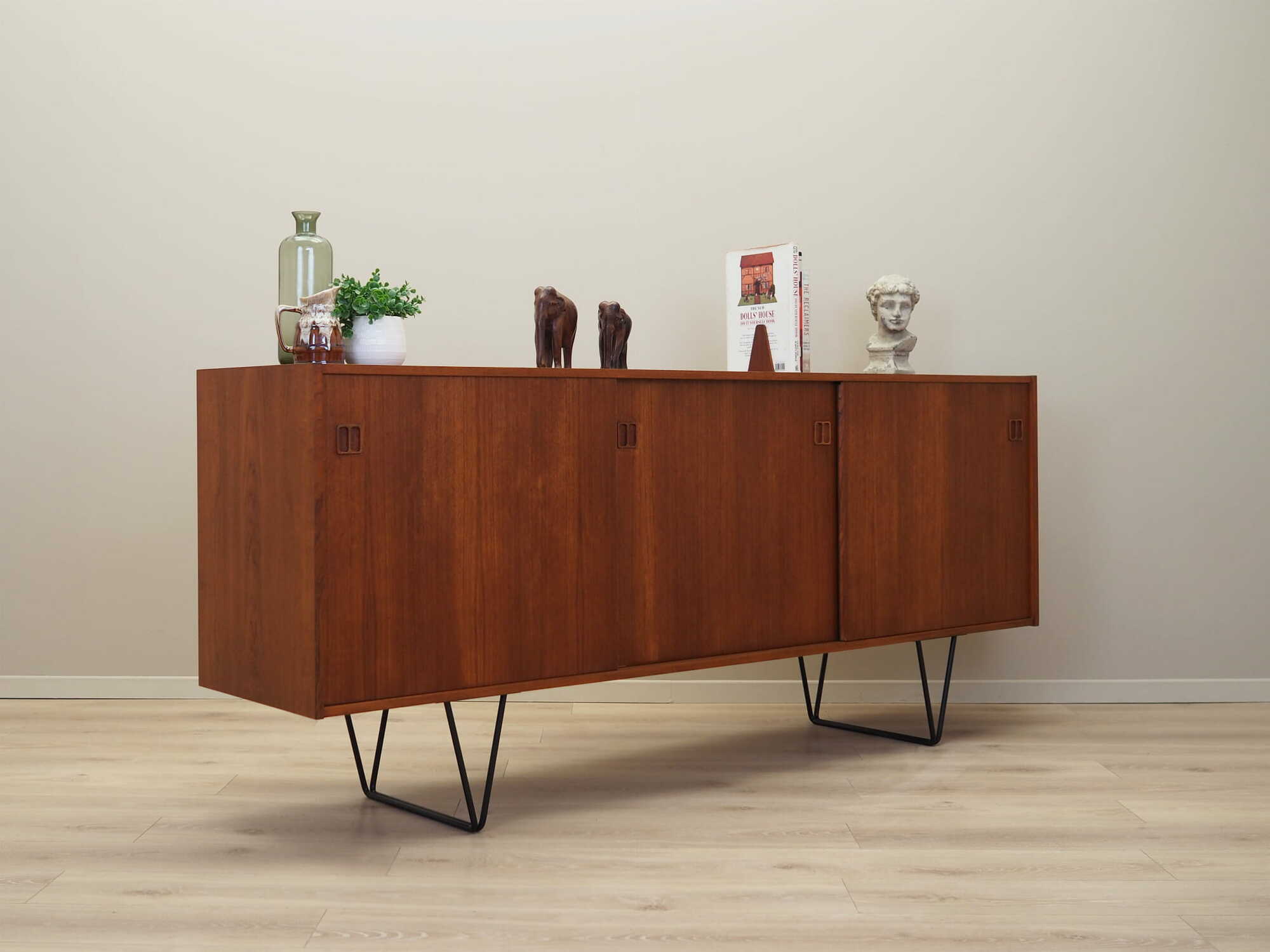 Vintage Sideboard Teakholz Braun 1970er Jahre 5
