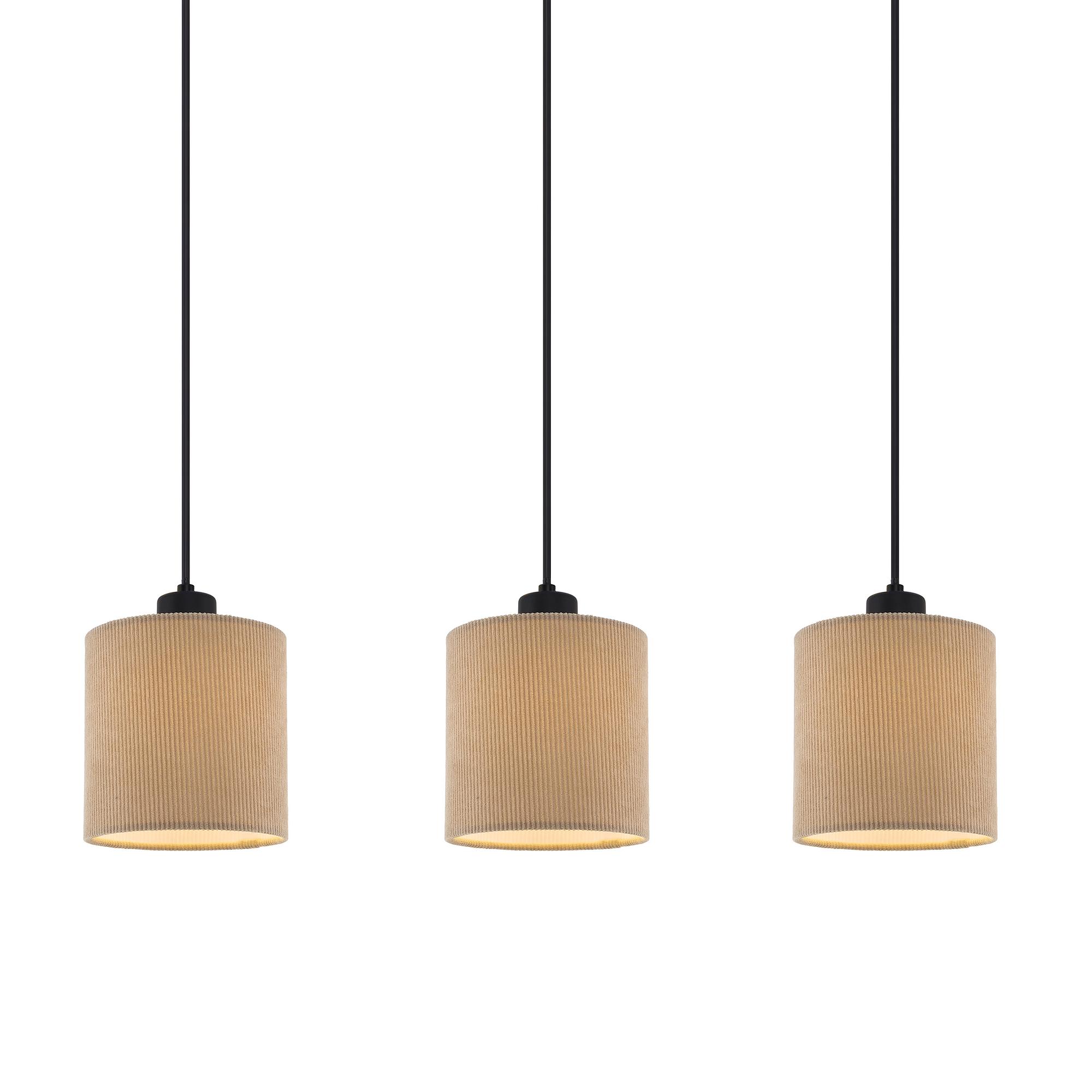 Coning Pendelleuchte 3-flammig Samt Hellbraun  3