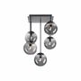 Ceiling light 5-flame glass black 5
