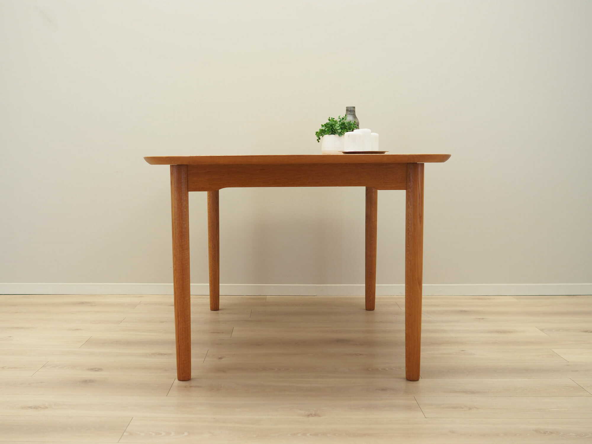 Vintage Dining Table Ash Wood Brown 1960s 3