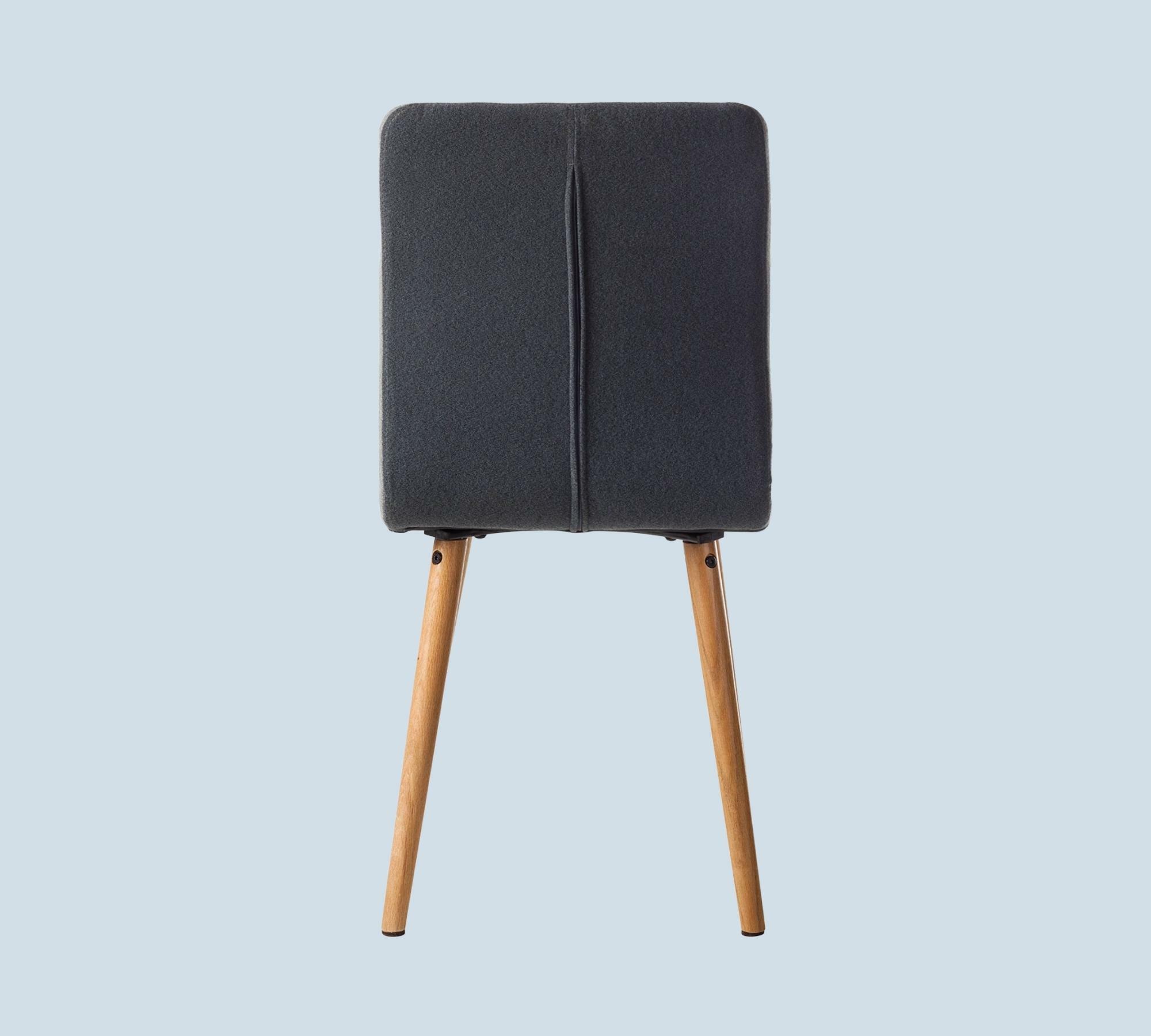 2x Filz-Polsterstuhl mit gehefteter Sitzfläche Navy 3