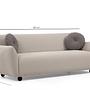 Eddy 3-Sitzer Sofa Creme 6