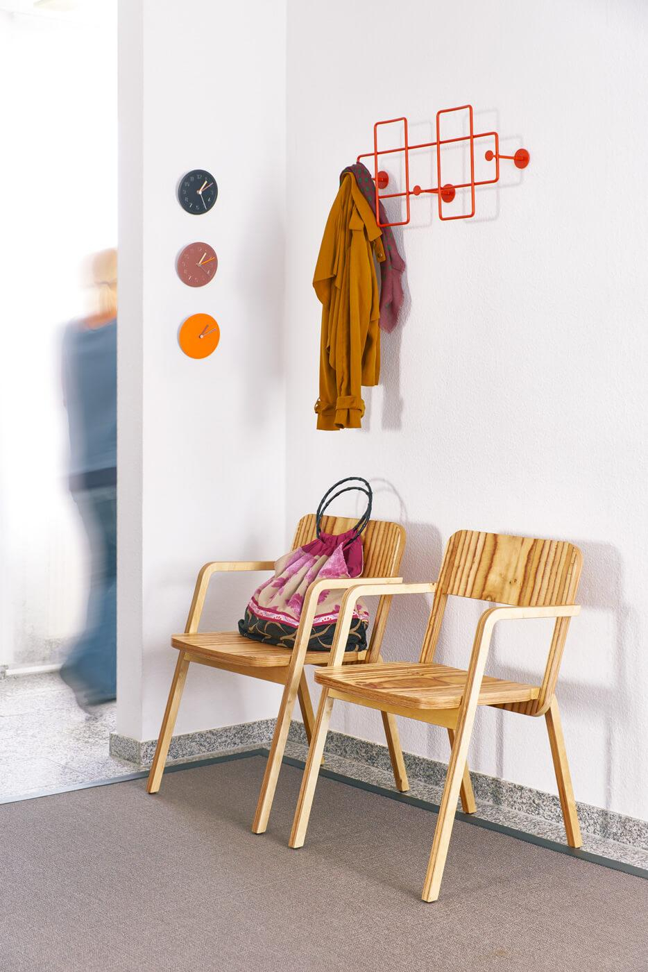 Bazar Wandgarderobe Schwarz 1