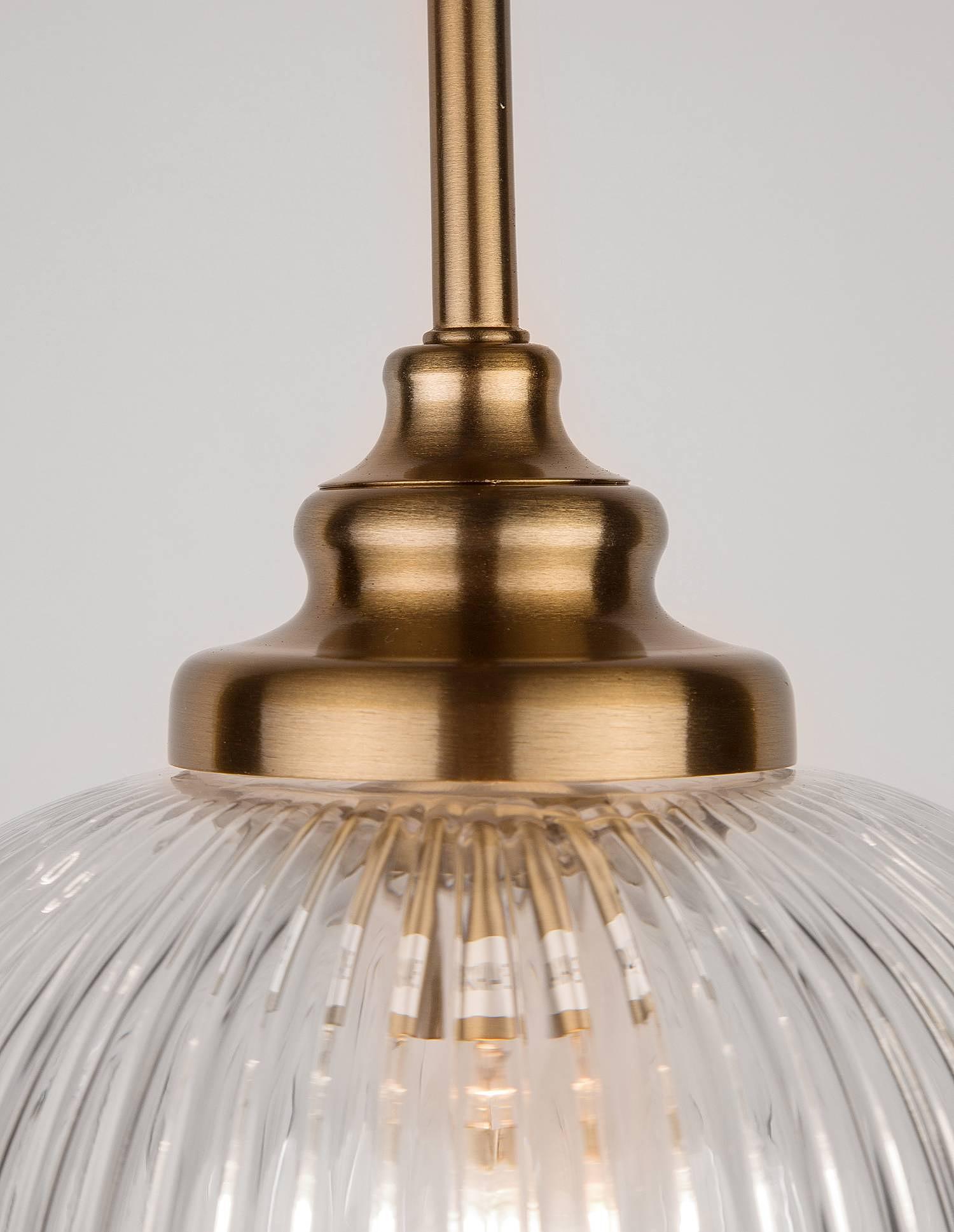 Mond Pendelleuchte 1-Flammig Typ C Klarglas Aluminium 4