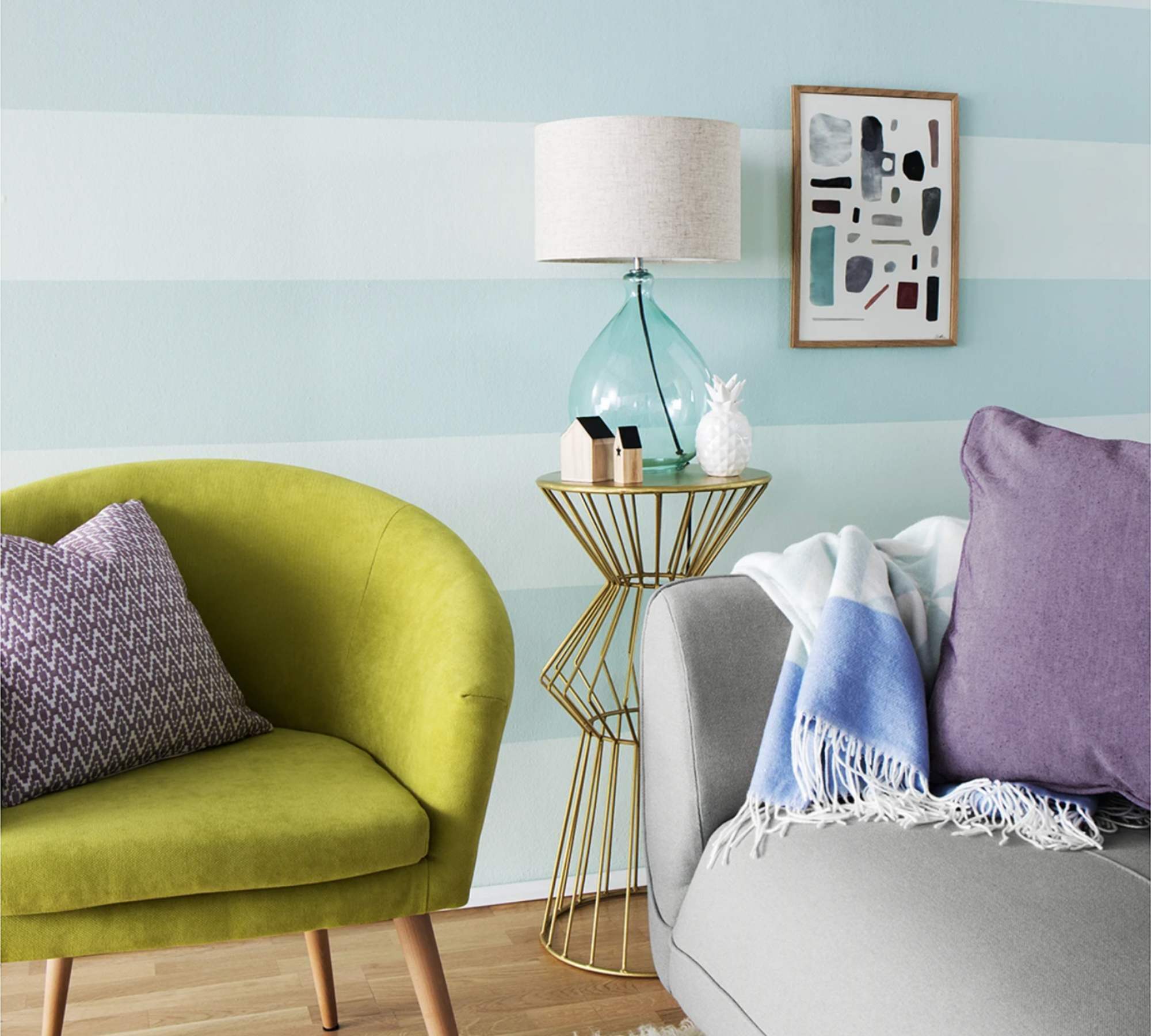 Table lamp 1-flame Web fabric cream 5