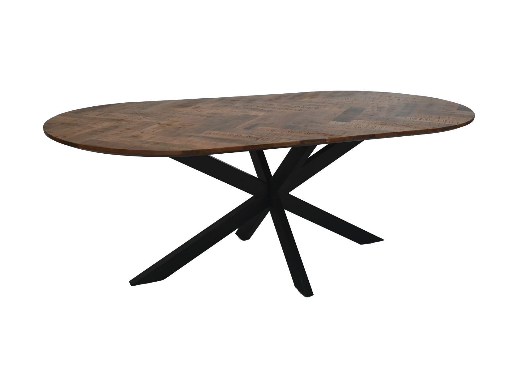 Ovaler Verona Esstisch Mangoholz Metall 2