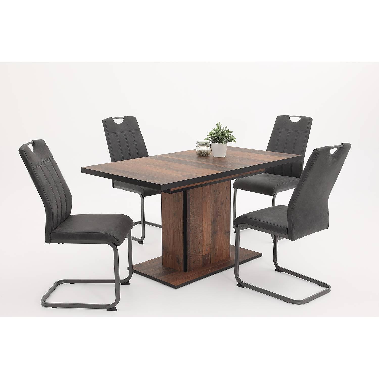 Dining chair Cotulla set of 4 metal black anthracite 2