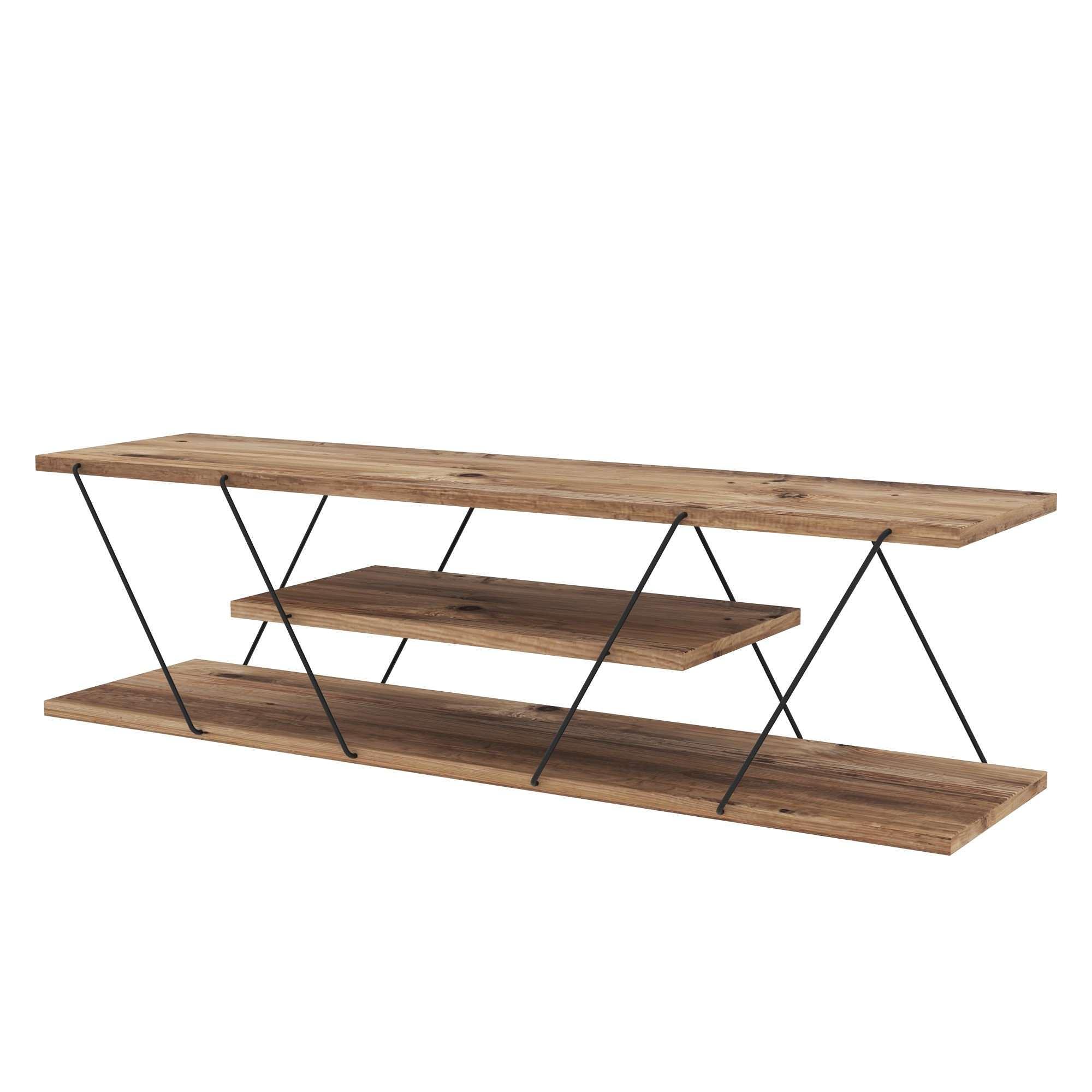 Canaz TV Stand Black Walnut Brown 4