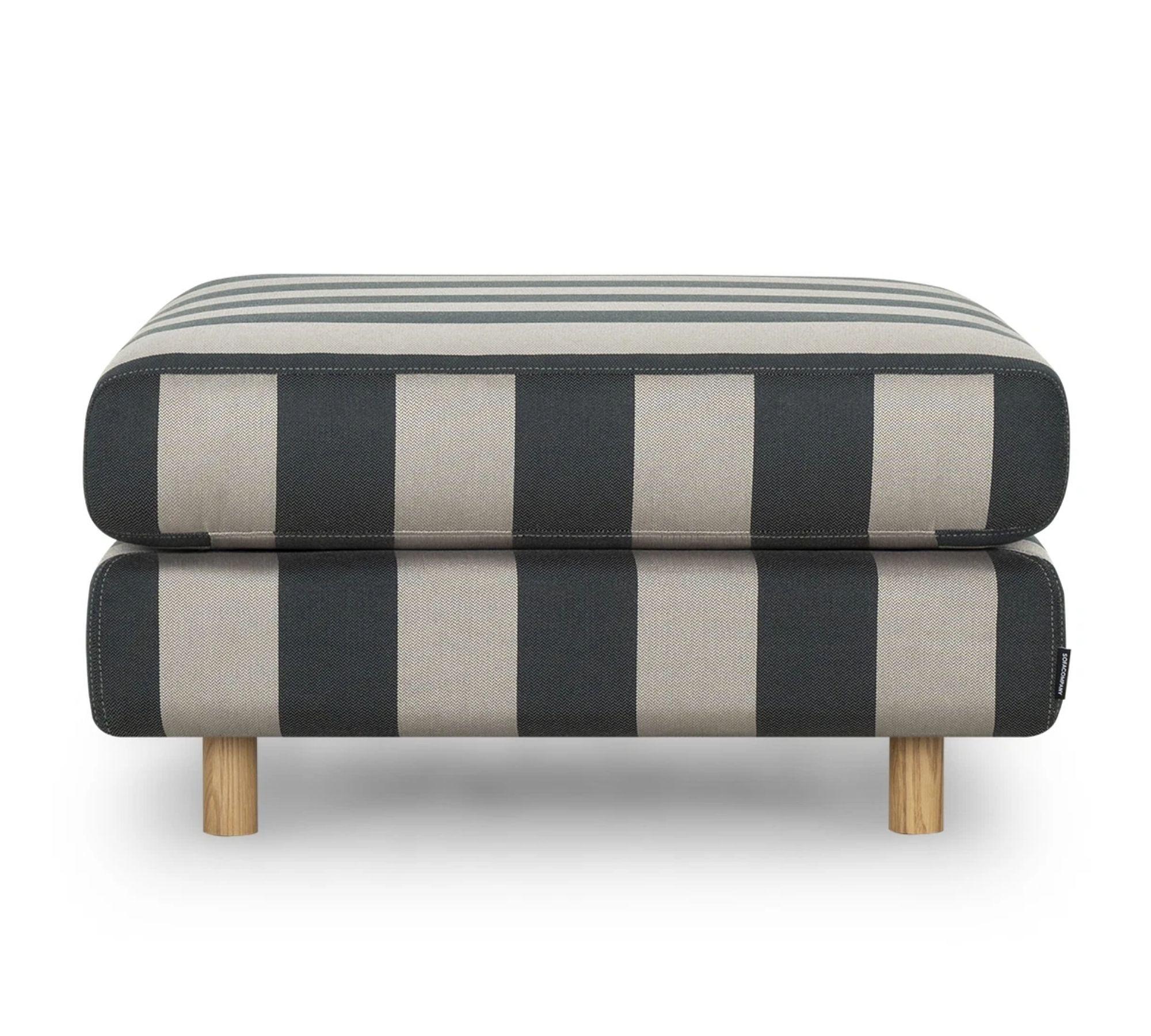 Dylan Pouf Line Latte Black 5