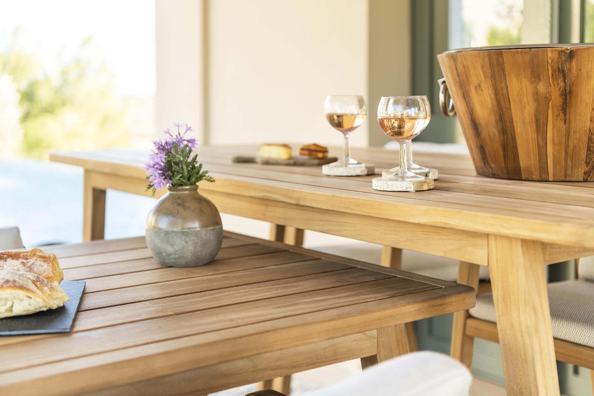 FLEXX Thekentisch Teakholz 180x83 cm 3