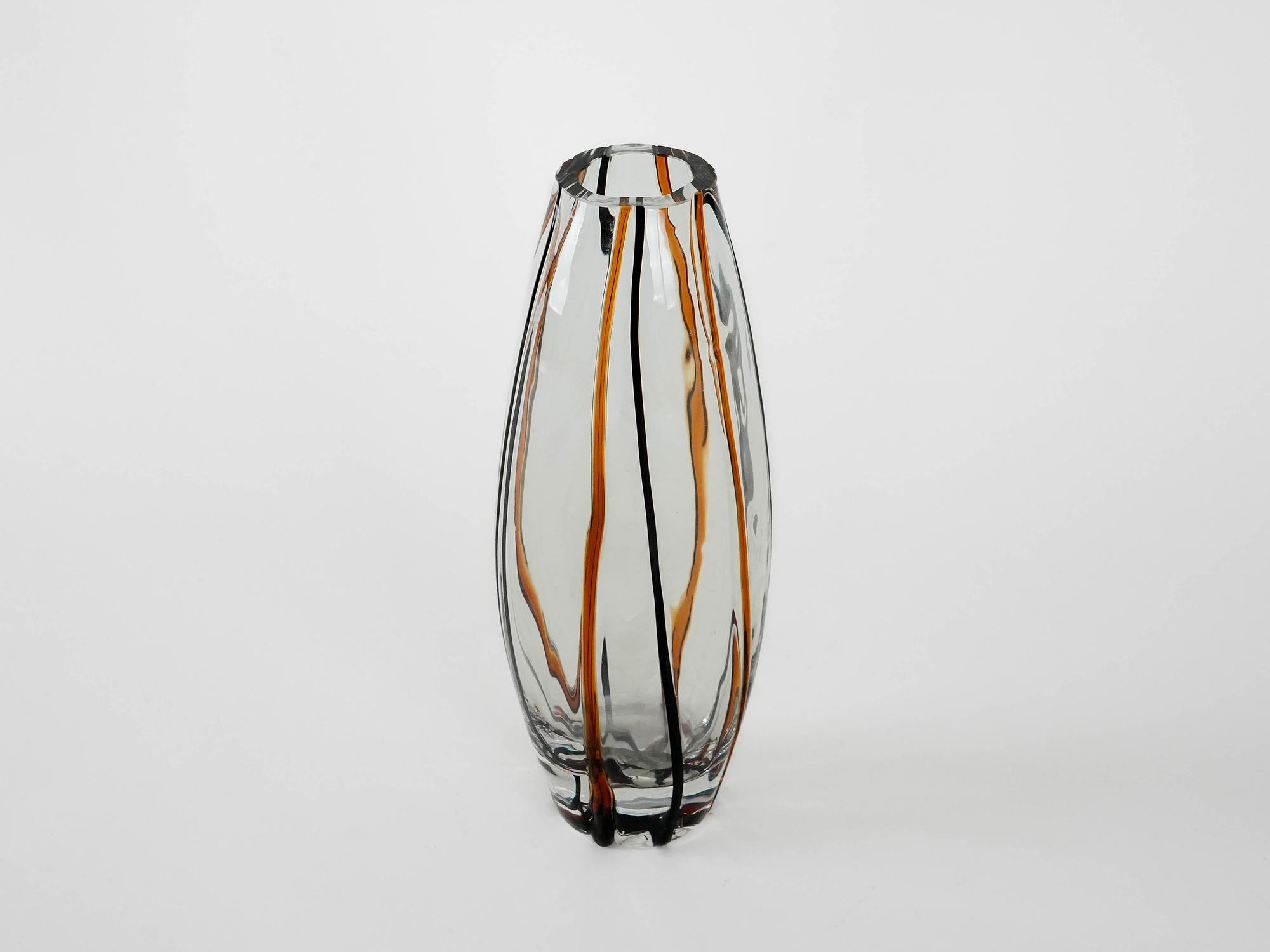 Glaskaraffe Transparent 1970er Jahre 5