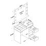 Dressing table with mirror and drawers White 8
