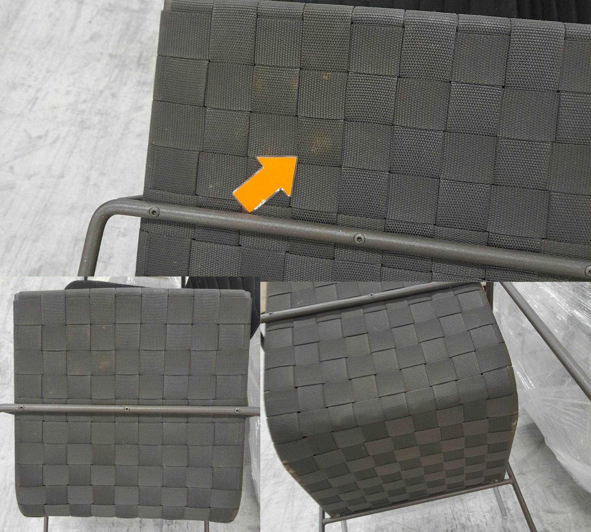 Trenza SO0701 Gewebter Armlehnstuhl Stahl Kunststoff Braun 4