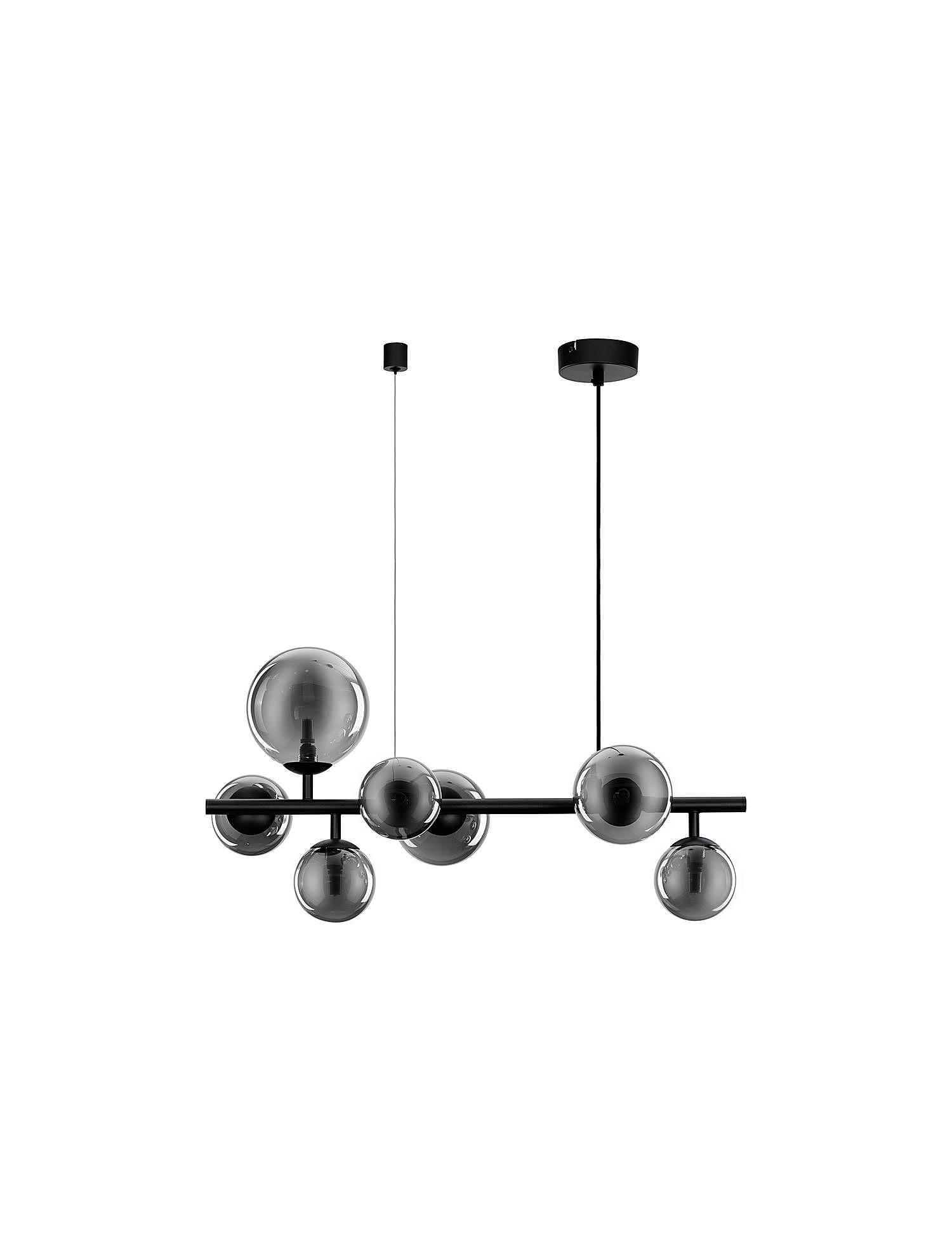 Odillia Typ C Pendelleuchte Rauchglas Aluminium 7-flammig 1