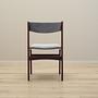 4x Vintage Chairs Mahogany Wood Velvet Grey 1970s 13