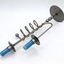 Vintage Postmodern Kerzenhalter Metall 1980er Jahre 4