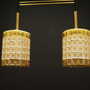 Vintage Chandelier Glass Gold White 1970s 3