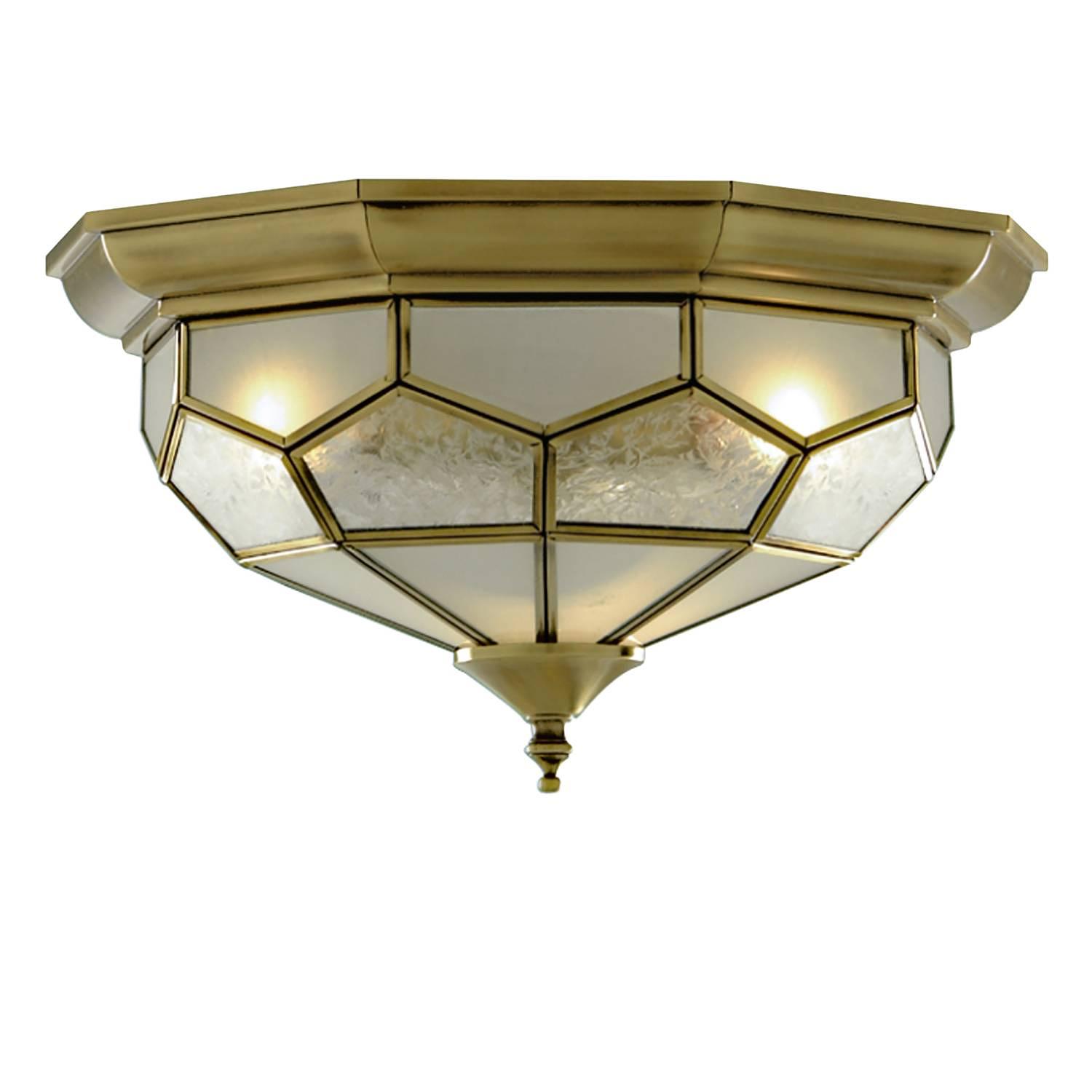 Flush VI Deckenleuchte Milchglas Messing 2-flammig 0