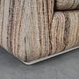Saporiti Sofa 3-seater Fabric Beige Wood 1960s 4