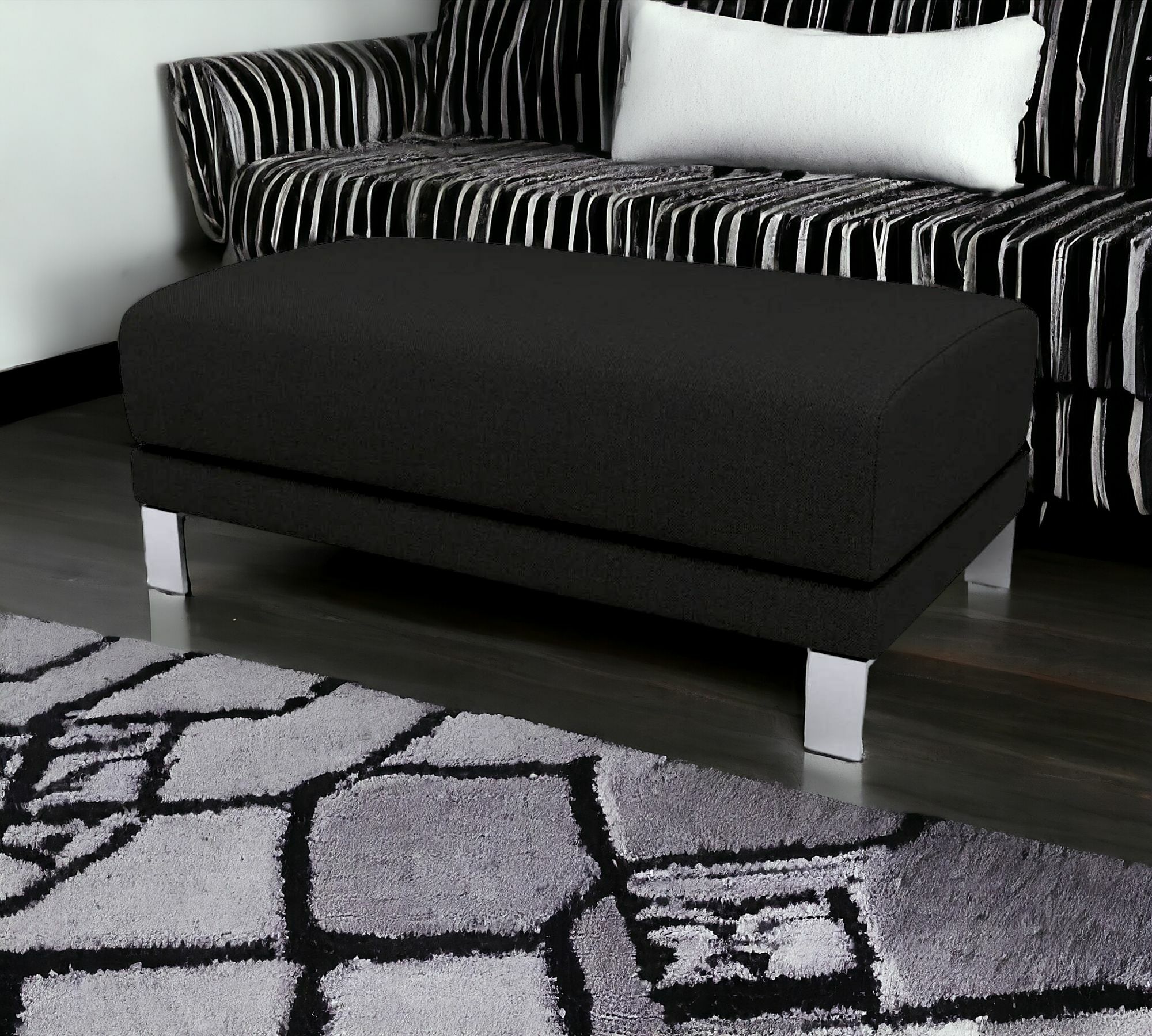 Tyme Ottomane Webstoff Anthrazit 0