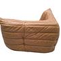 Togo Corner Sofa Pull-Up Leather Camel Brown 8