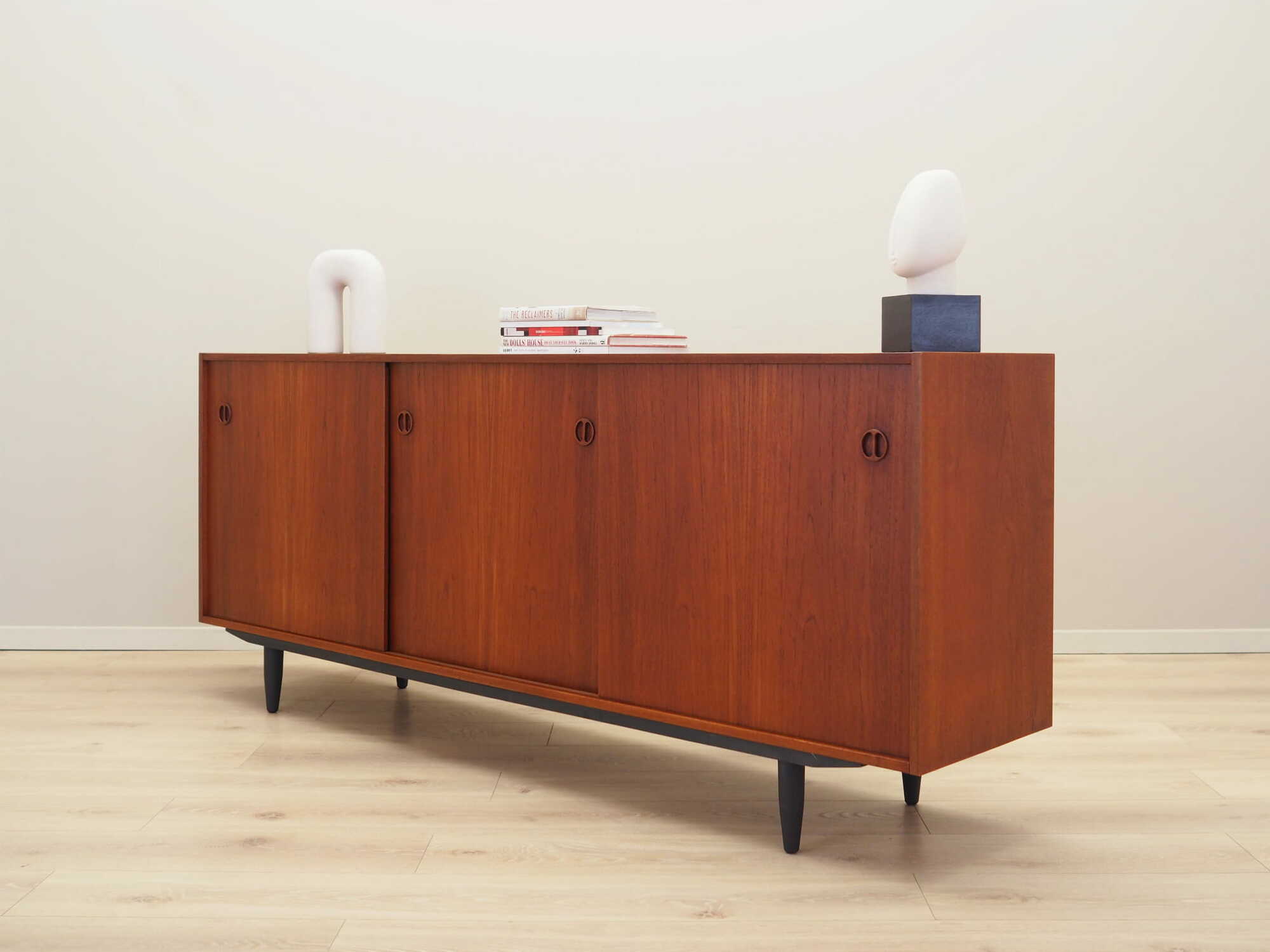 Vintage Sideboard Teakholz Braun 1970er Jahre 3