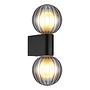 Wall Lamp Ander Type A Smoked Glass Aluminium Black 3
