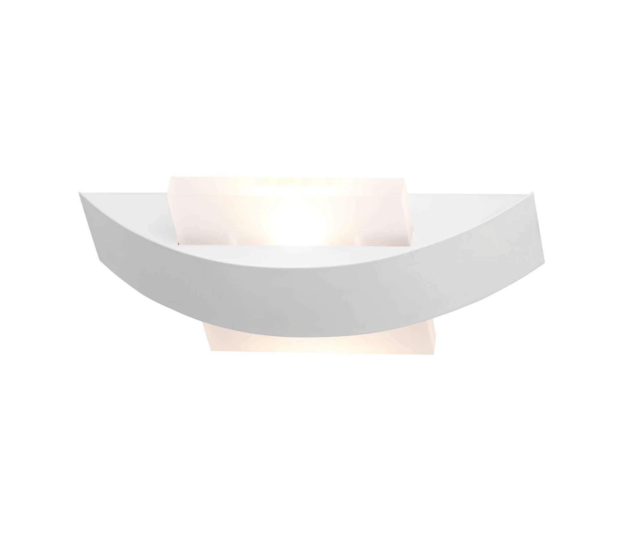LED Wandleuchte 2-flammig Kunststoff Metall Weiß 1