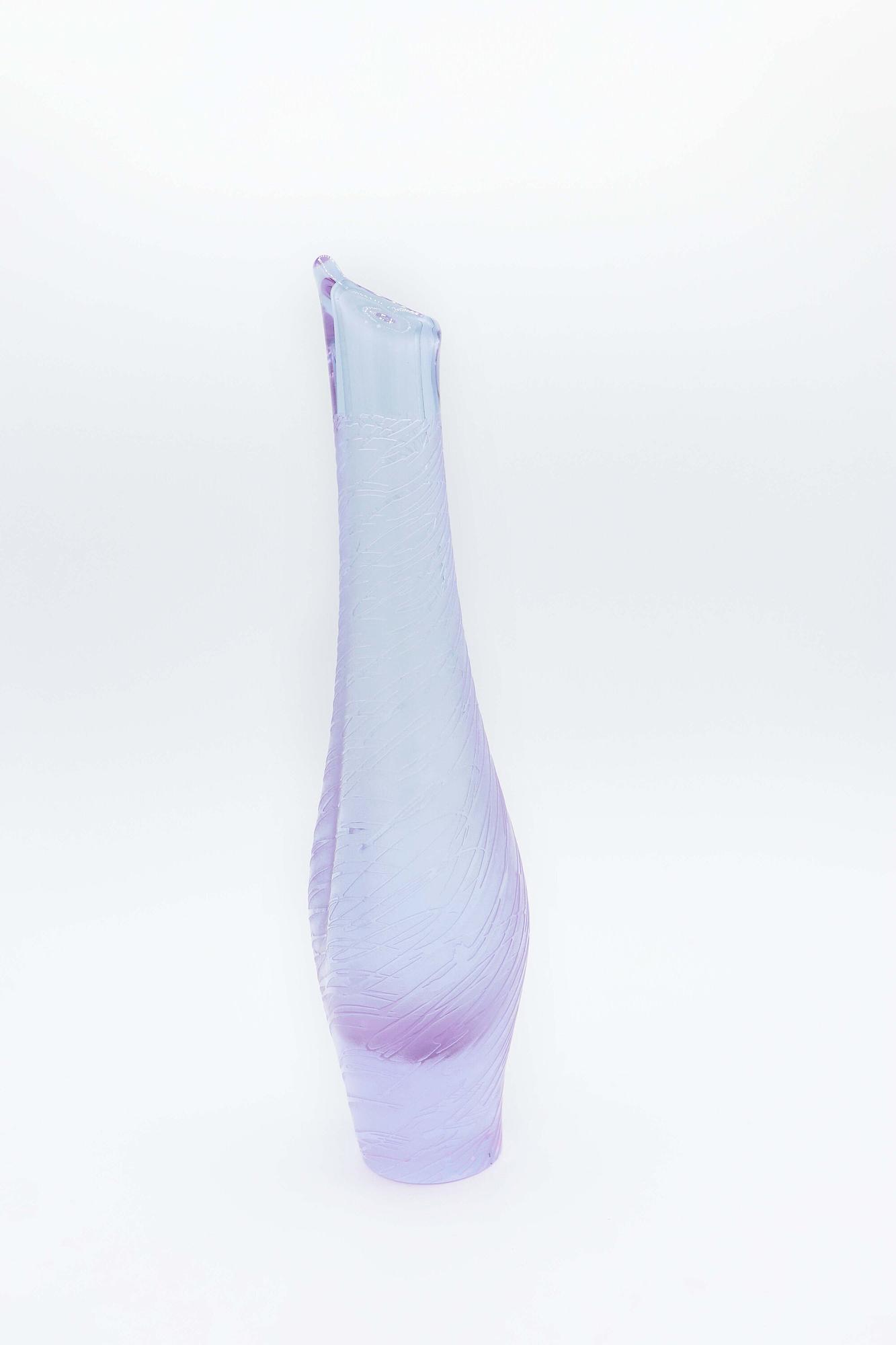 Vintage Vase Alexandrit Glas Blau 7