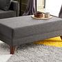 Bella Sofa Récamiere Links mit Hocker Anthrazit 4