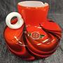 Vintage Vase Glas Rot 1