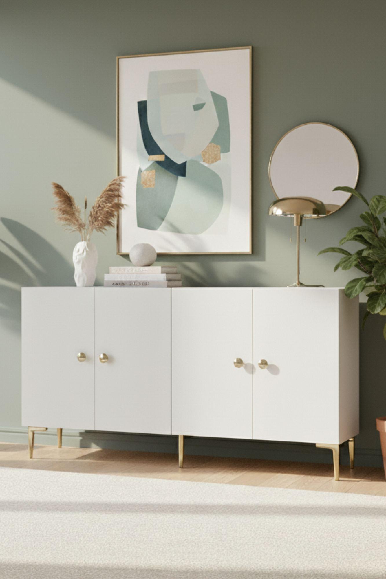 Simple 150 Sideboard White Gold 4