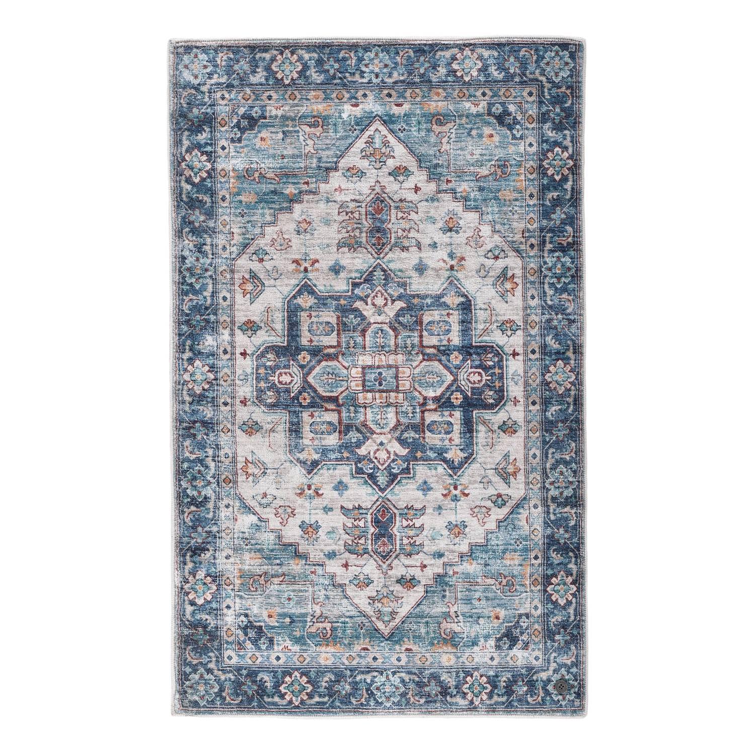 Badteppich Oriental Two Polyester Türkis 70 x 120 cm 0