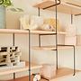 Link Duo Wall Shelf Beech Wood Steel Natural 2