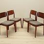 4x Chair-Set Wood Brown 1970s 7