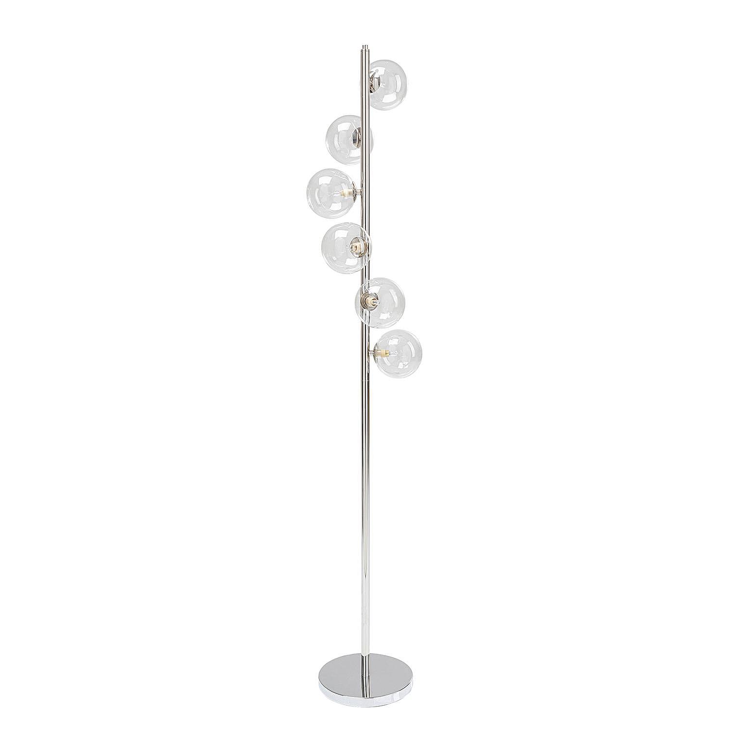 6-Flammig Stehleuchte Scala Balls Stahl Glas Silber 4