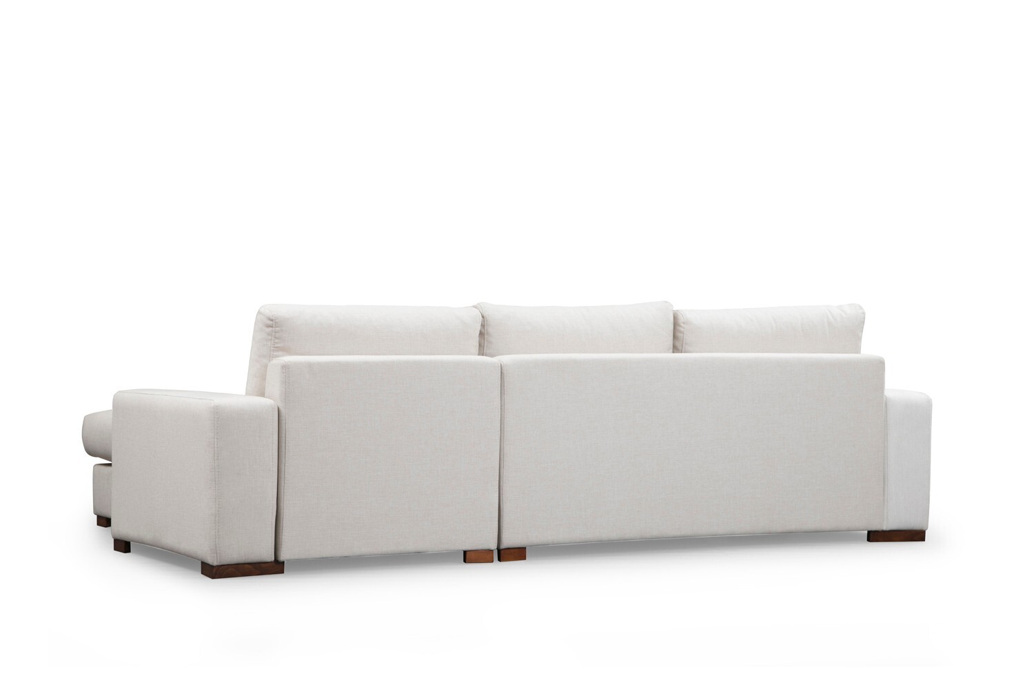 Modern sofa chaise longue right white 5