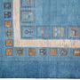 Rizbaf Gabbeh-Teppich Wolle Blau 1