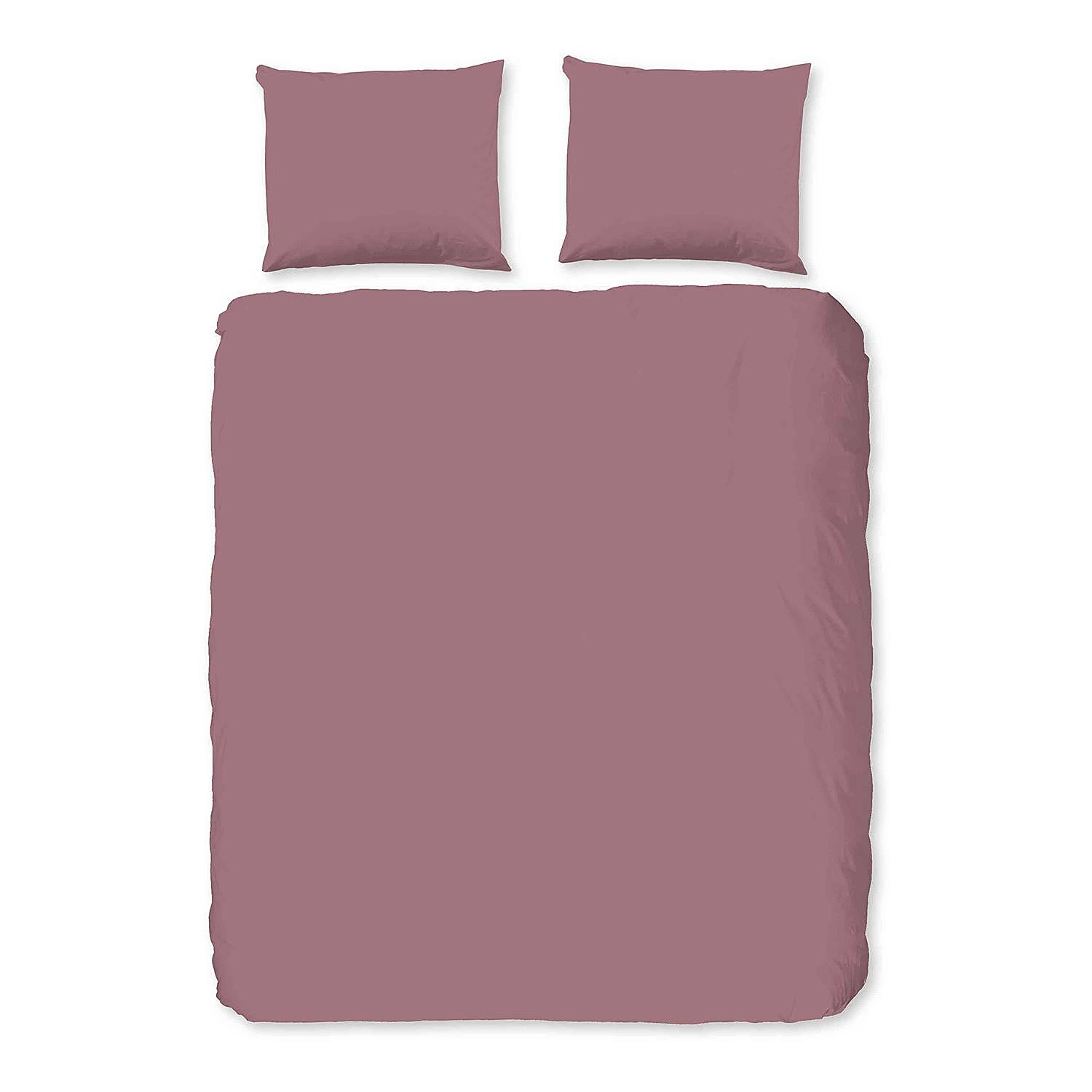 Renforce Bettwäsche mit Kissen Baumwolle Pink 140 x 200/220 cm 0